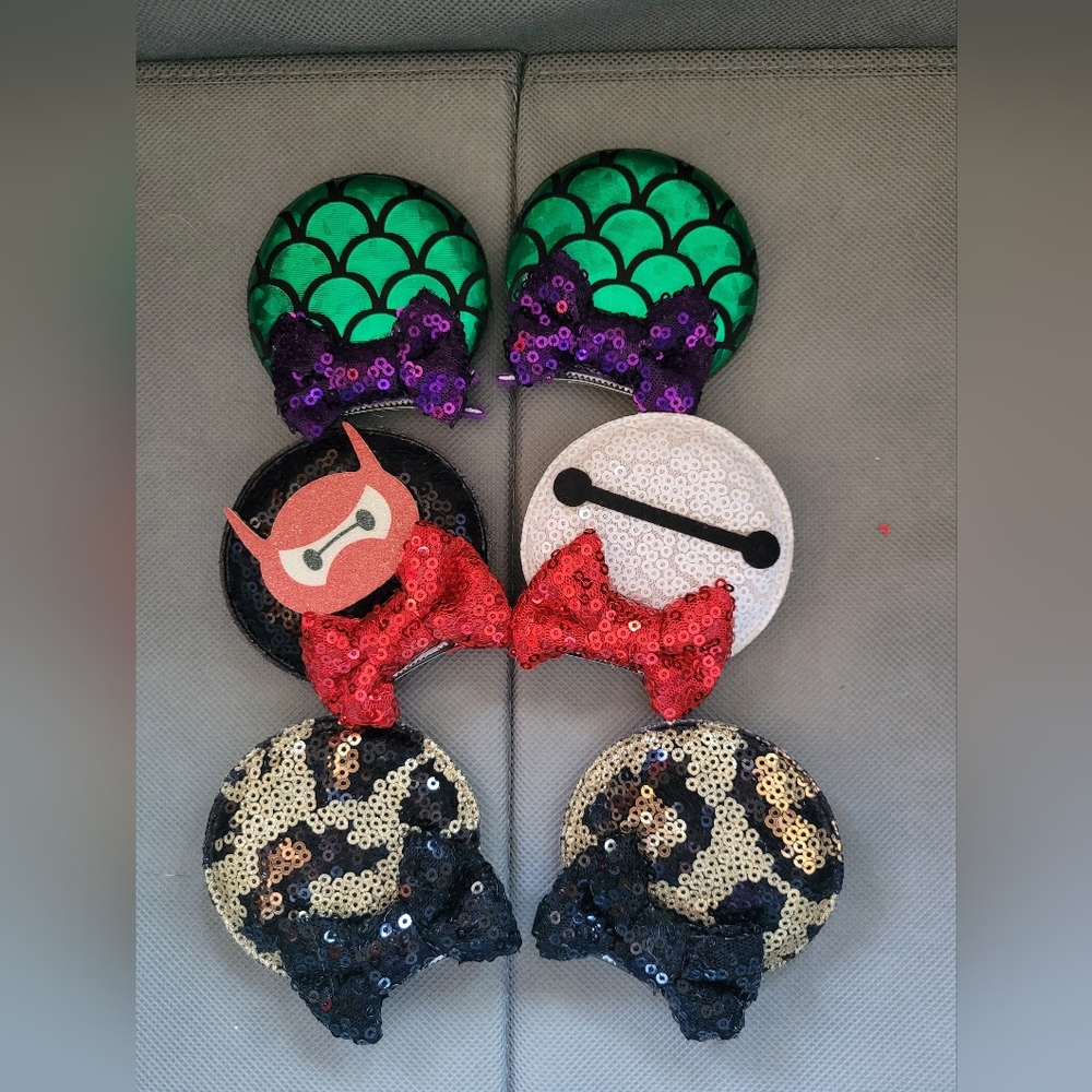 Colorful Sequin Custom Ears Clips